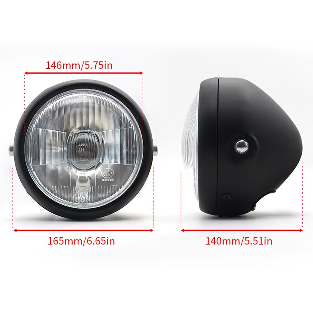 Motorcycle Headlight 5.75-inch Round Retro H2 Halogen 12V 35W 2250Lm Front Headlamp Light Modified Parts