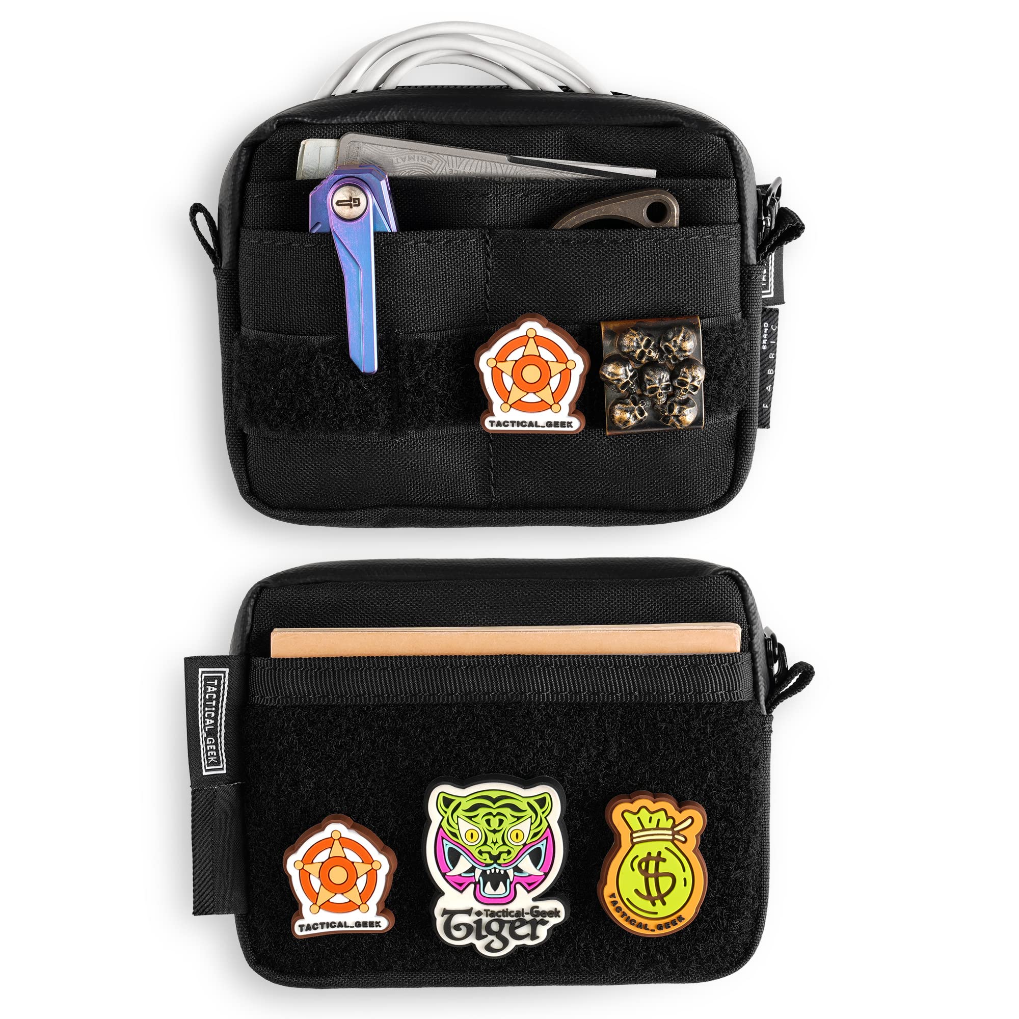 

TACTICAL GEEK Storage A3 EDC Mini Small Tool Pocket Molle Pouch for Daily Nylon Coin Compact Bag Black Pouch, Organizer, Men, Gear, Purse,