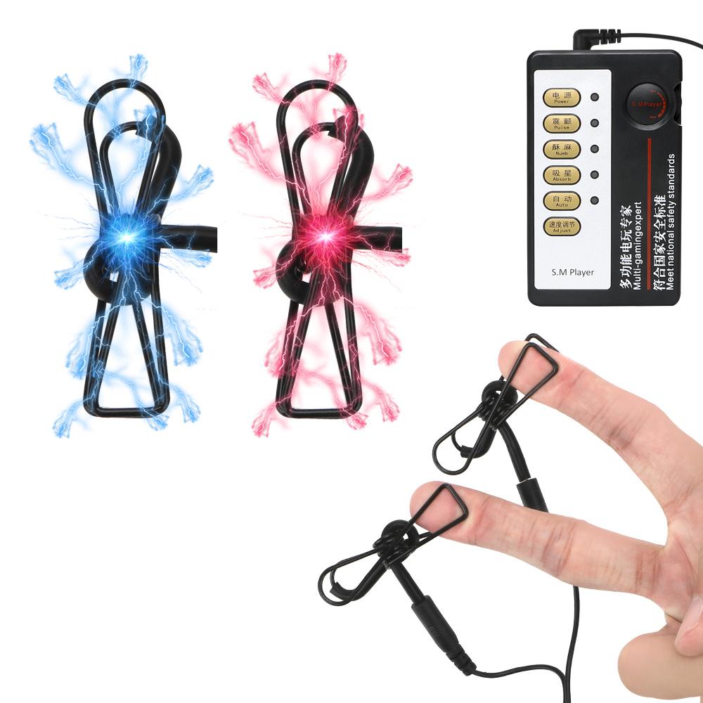 Electro Breast Massager Nipple Clips Nipple Clamps Electric Shock Sex Toys for Women Sex Tools For Couples
