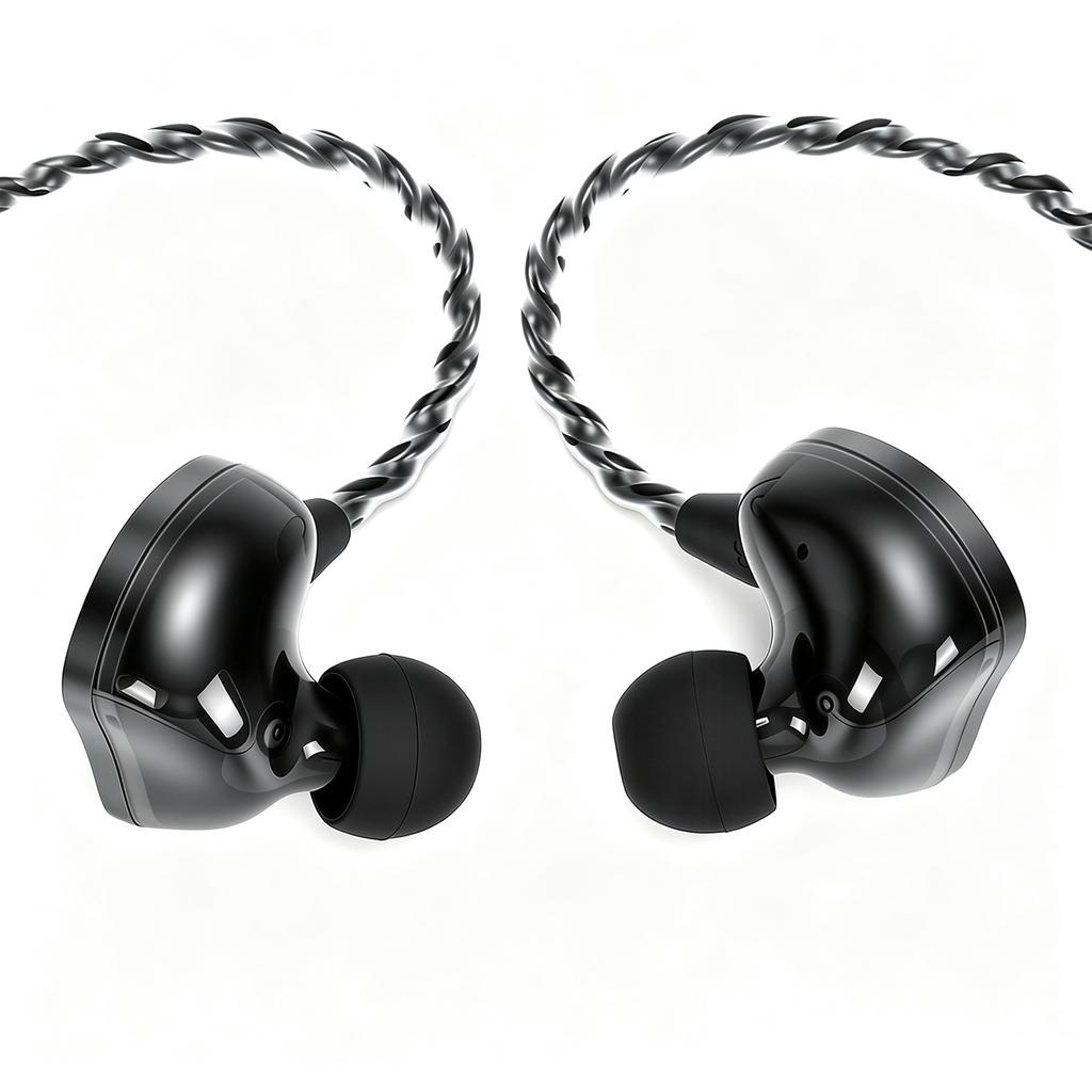 In Ear Monitor Headphones 10mm Dynamic Driver 16 Ohm  Low Impedance Wired Earphones Zinc Alloy + PC Earbuds for Stage