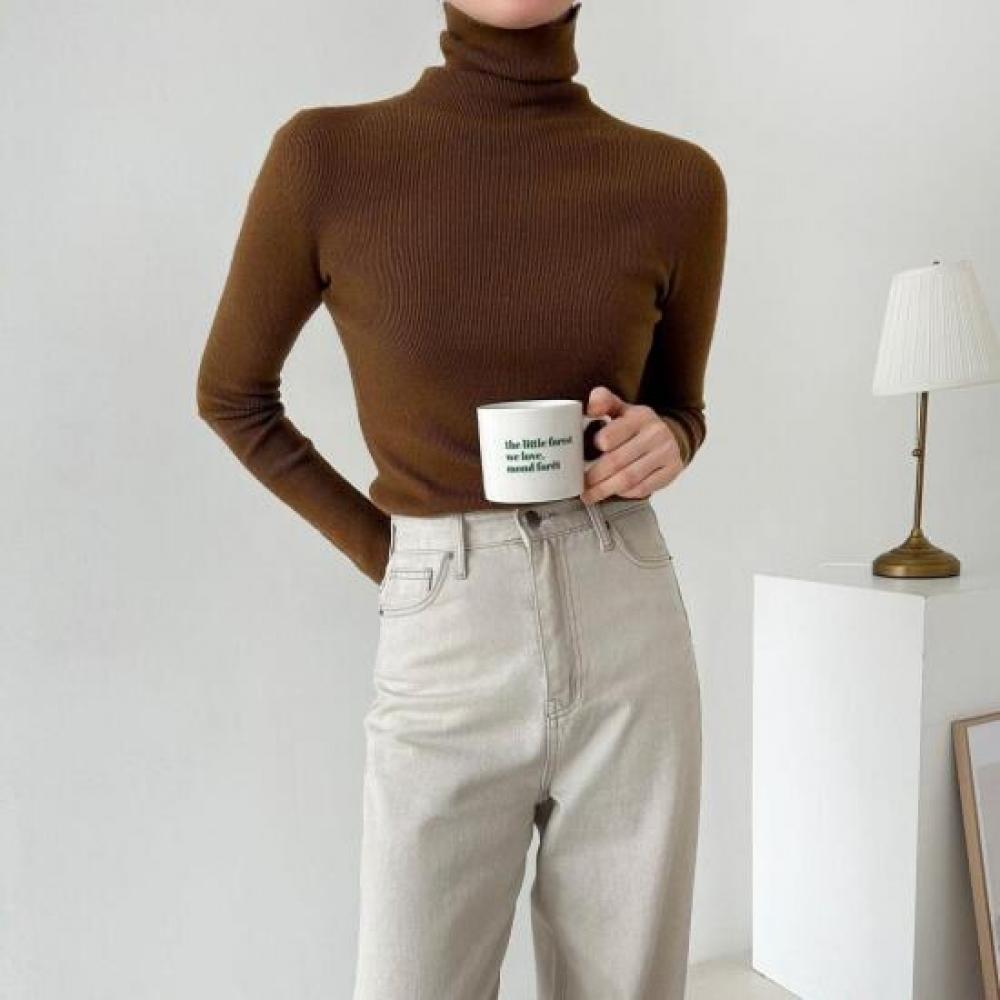 New Arrivals Open Run Women Slim Turtleneck Sweater