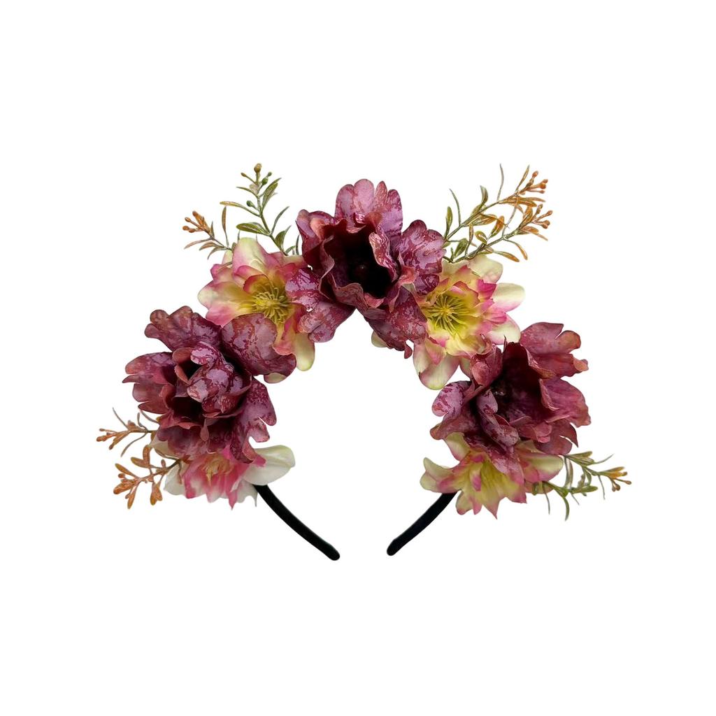 New super fairy flower headband Mori travel photo photo headgear wedding party hair accessories girl