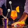 12 Stück Disco-Kugeln Cocktail-Rührstäbe Kunststoff Runder Kopf Swizzle Sticks Cake Pops Spiegelkugel Kaffee Getränke Rührstäbe für 1970er Party Hausbar Kaffee
