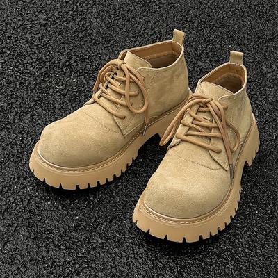 Grote Maat Heren Casual Tooling Werklaarzen Originele Leren Schoenen Cowboy Platform Woestijnlaars Buiten Herfst Winter Enkel Botas