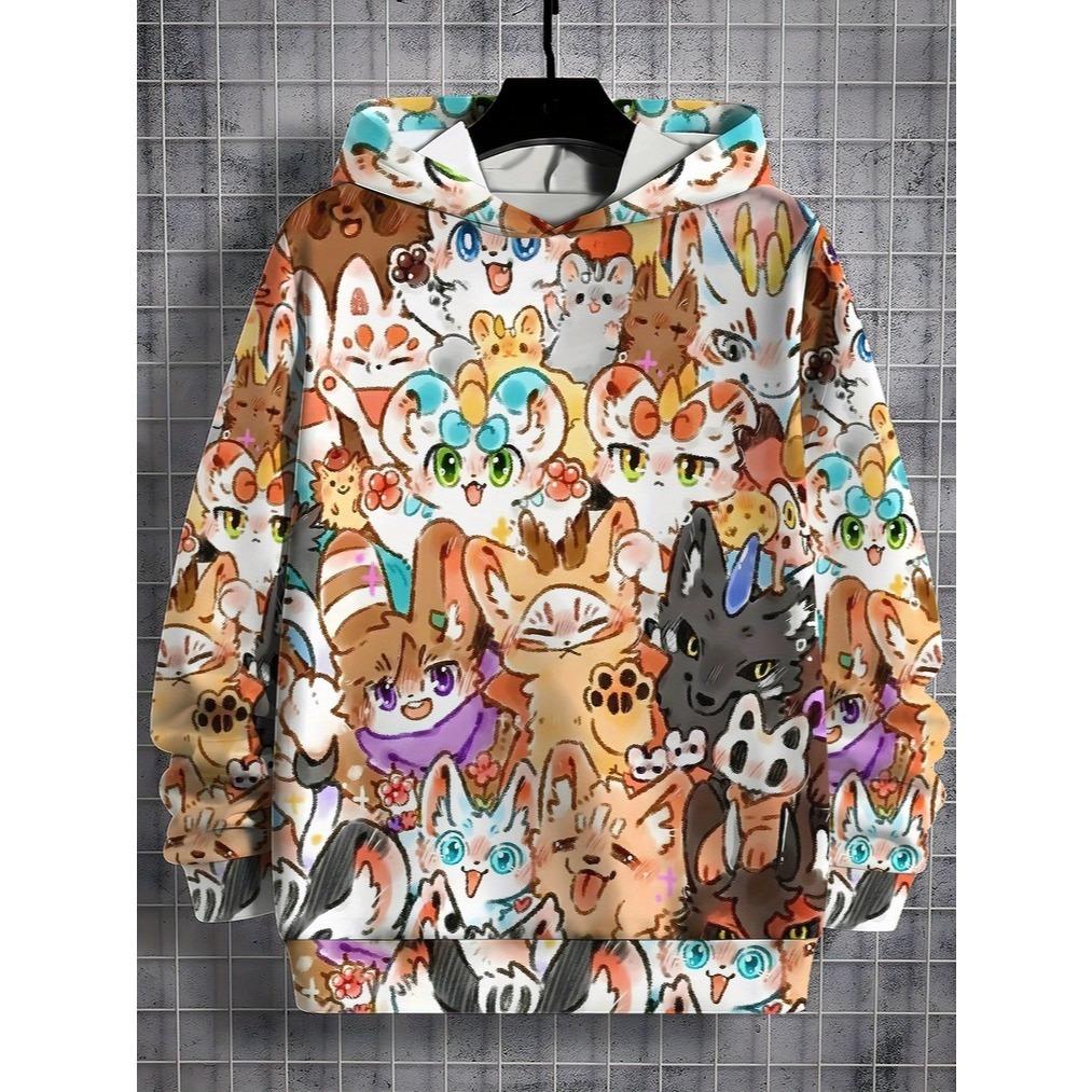 3D Digital Printing Cute Party, Cute Pet Collection Hoodie Perfect Gift Fashion Trend Casual Children's Clothing