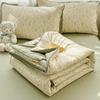 Lightweight Double Layer Gauze Quilt - Ideal for Home, Dorm, or Air Conditioned Rooms - Machine Washable Summer Blanket