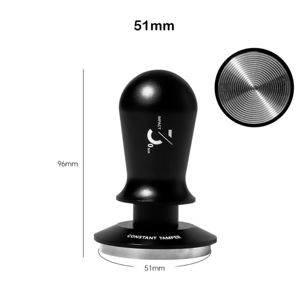 

Stainless Steel Espresso Tamper Ripple Base Coffee Impact Tamper Accessories 51mm Black
