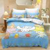 Home Textile Three-Piece Blue Big-Eared Dog Cartoon Digital Printing Quilt Pillowcase Bedding