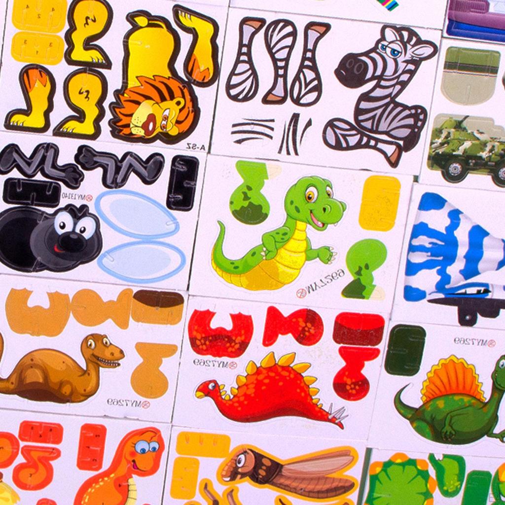 3D Cartoon Jigsaw Puzzles Educational for Boys Girls Smooth Surface Unique Gifts Motor Skills