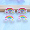 20Pcs New Cute Cartoon Mini Rainbow Flat Back Resin Cabochons Scrapbooking DIY Jewelry Craft Decoration Accessorie Q48