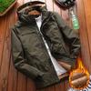 Autumn and Winter New Thickened Outdoor Men's Stand-up Collar Hooded Jacket Winter