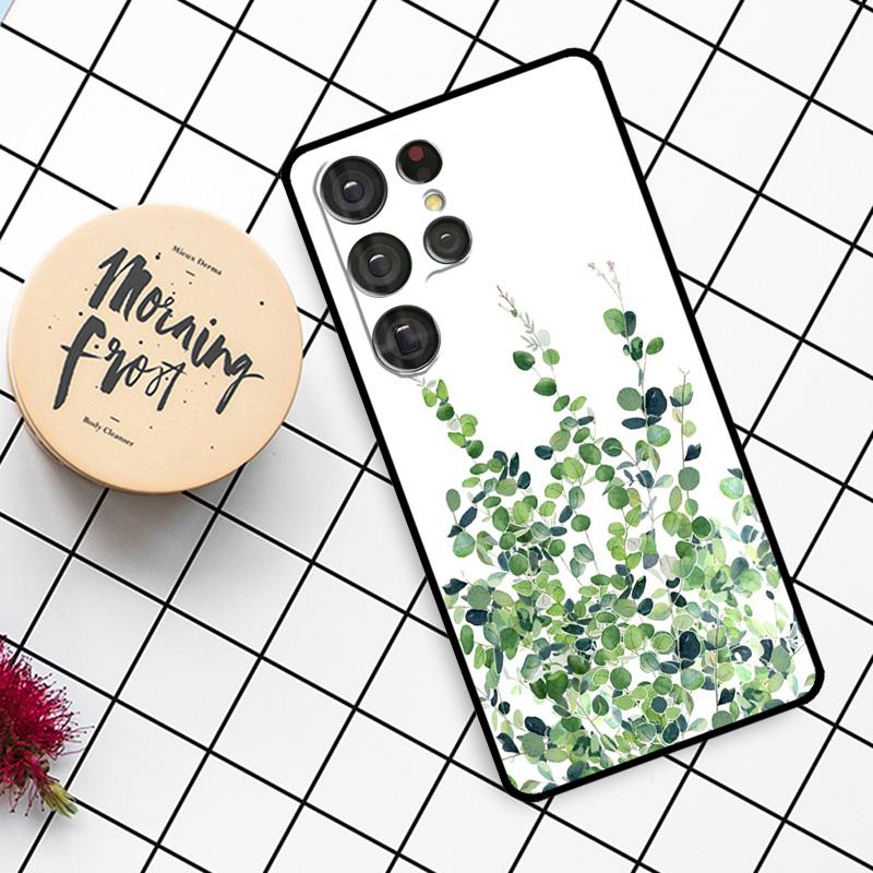 Eucalyptus Lavender Case For Samsung Galaxy S21 S22 S23 S24 S25 Ultra S9 S10 S25 Plus S25 FE S20 FE Phone Cover