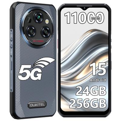Oukitel WP35 Odolný smartphone 5G Android 15, 11000mAh/33W, 24GB+256GB/2TB, 2.4K 6.6" FHD+ Displej, 108MP+8MP Noční vidění, 5G Dual SIM/NFC/GPS/OTG