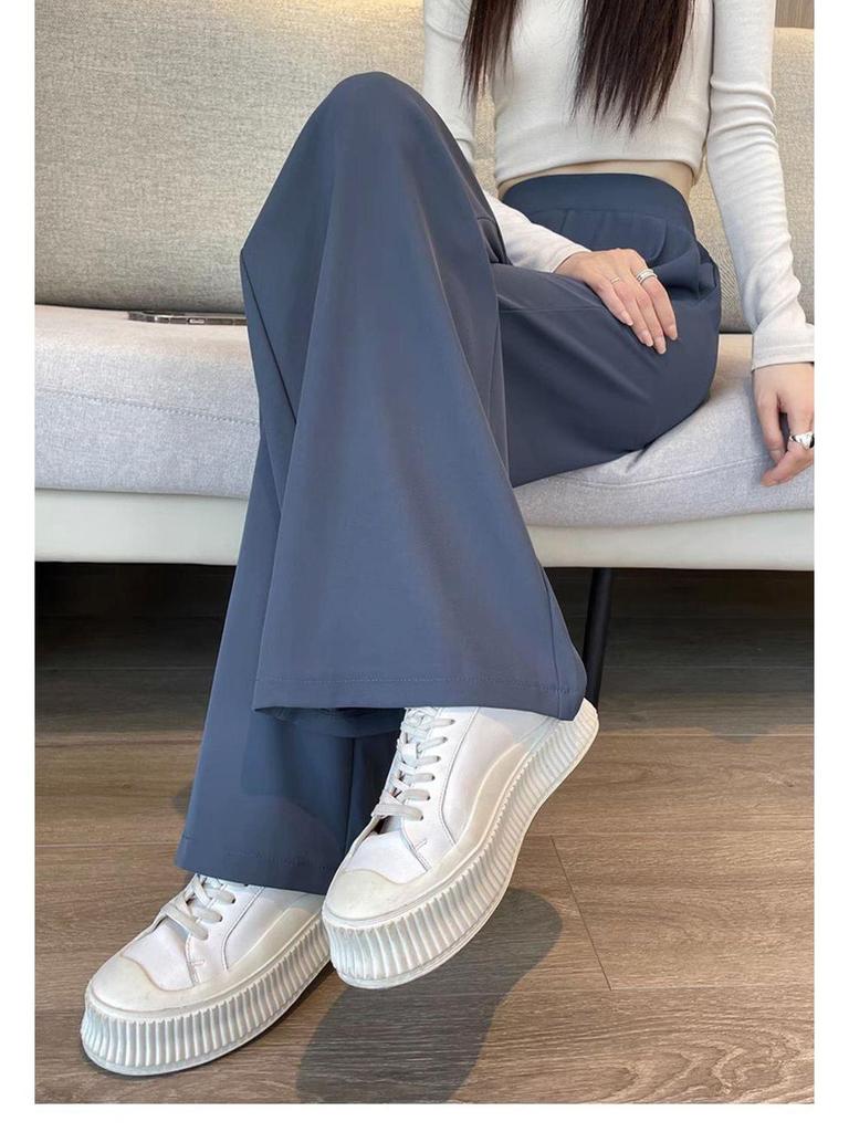 Women's High-Waisted Wide-Leg Drape Pants - Spring 2025 New Casual Loose Fit