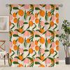 2 peças - Cortinas de poliéster laranja fresco, cortinas de saco de vara 42*84, quarto, sala de estar, decoração de quarto de casa