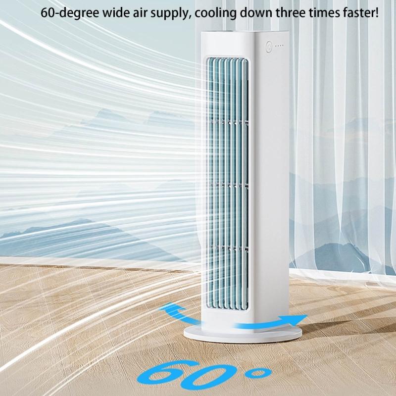 Standing Leafless Tower Fan with Remote Control Wall-mounted Bladeless Air Conditioner Fan for Office Home Use