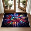 Bayern Munich Design Crystal Velvet Rug Soft Decorative Mat for Bedroom Entrance