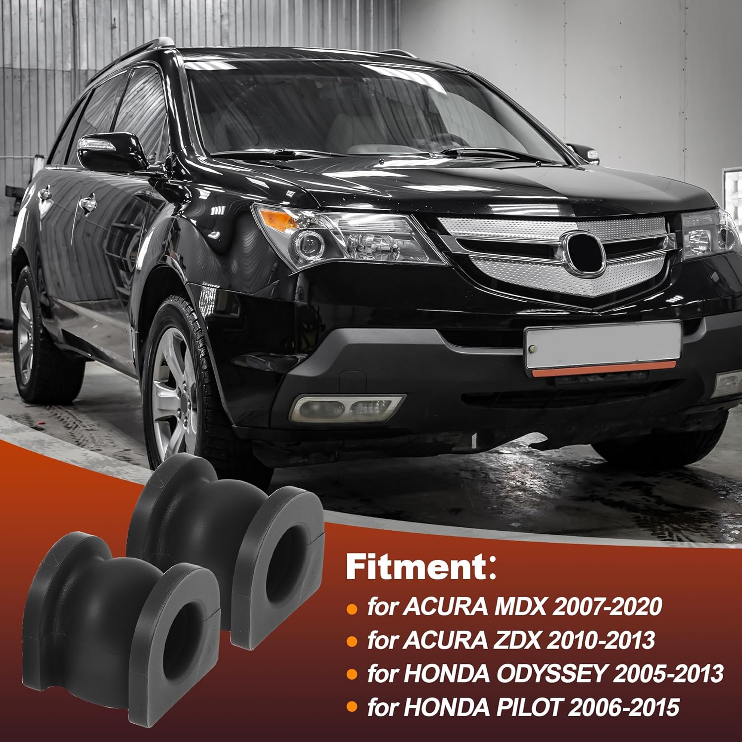 No.K202181 Front Sway Bar Stabilizer Bushing Kit for Honda Odyssey PILOT 2006-2015 for ACURA ZDX MDX 2007-2020 Bar Suspension Stabilizer Bar Bushing
