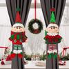 New Festive Accents Xmas Elf Christmas Tieback with Magic Sticker Fastener Curtain Holder Curtain Holdbacks Xmas Window Decor