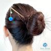 Sea drop kanzashi glass glass beads by Miyako 14mm and hair ornament for and other traditional Japanese clothing hairpin, glow-in-the-dark Marine,