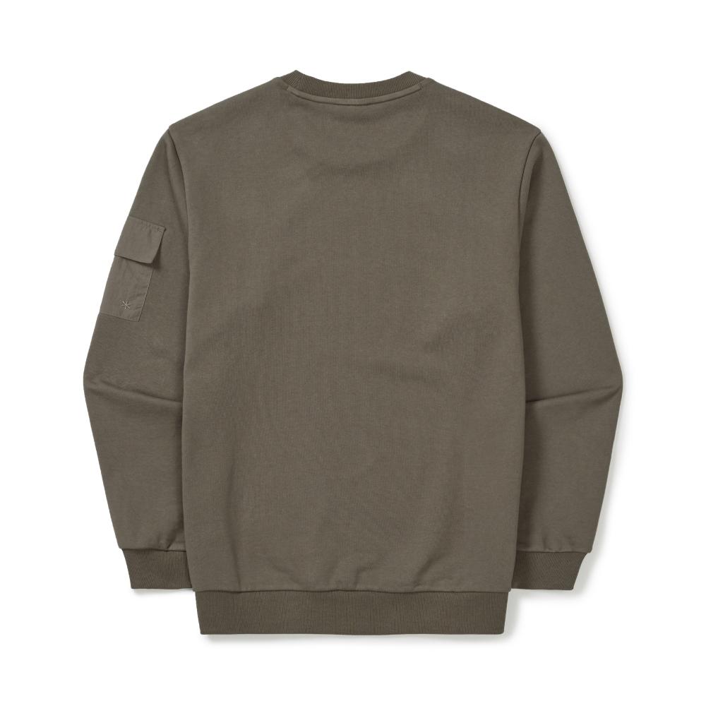 [Snowpeak] Land Pocket Sweatshirt Dark Khaki (S25FMFHT60)