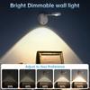 RGB Motion Sensor Wall Light Rechargeable Magnetic LED Wall Lamp 16 Colors Dimmable Remote Control Wireless for Stairway Bedroom Hallway Decor