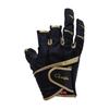 Gamakatsu G Ergo Grip Gloves GM7295 M (3-Slice) Black/Gold