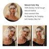 Platinum Bob Wig With Bangs Short Loose Wavy Synthetic Wigs for Women Cosplay Party Wig Dark Root Heat Resistant Fiber Fake Hair