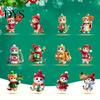 Seasonal Home Decoration Accessories Cute Kitten Christmas Tree Hanging Ornaments with Lanyards, Wooden Cat Animal Pendants, Decorative Charms
