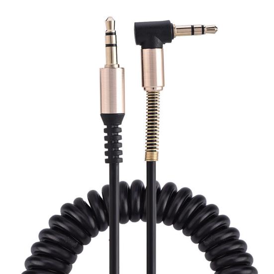 3.5mm Male To Male Spring Audio Aux Cable Headphone Speaker Cord for Phone Car
