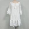Women Casual Loose Mini Dress Ruffled O Neck Fashionable Daily Wear Holiday Beach Dress