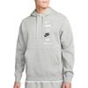 Nike Letter Print Hoodie With Drawstring Long Sleeve Men Tops Gray DX0784-063