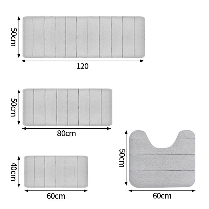 Coral Velvet Bathroom Mat Toilet Kitchen Drying Pad Anti-skid Bathtub Foot Mat Bath Floor Mat Absorbent Sink Pad Entrance Rug