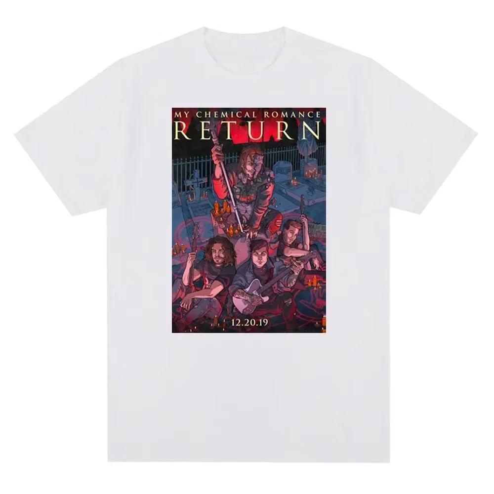 My Chemical Romance Mcr Band Men Women Cotton T-Shirt Printed Women T Shirt Casual Short Sleeve Tshirt Streetwear Trend Tee Tops