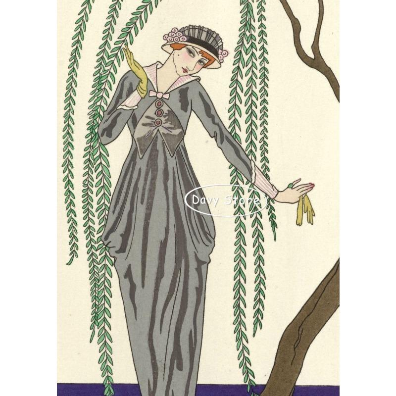 

Винтажная Мода Вечернее Платье Костюм Женщина Постеры и Принты Холст Картина Настенное Искусство Картина для Гостиной Домашний Декор Cuadros 21cm×30cm NoFrame