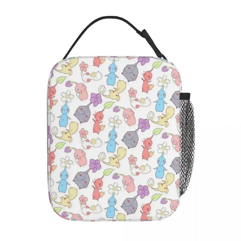 Pikmin Game Pattern Accessories Insulated Lunch Bag For School Office Food Container Portable Thermal Cooler Lunch Boxes