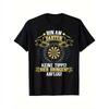 Men'S Funny Dart Player Saying T-Shirt - "I'm Playing Darts" German Beer Phrase & Dartboard Graphic - with Golden Print Vintage Casual Tee for