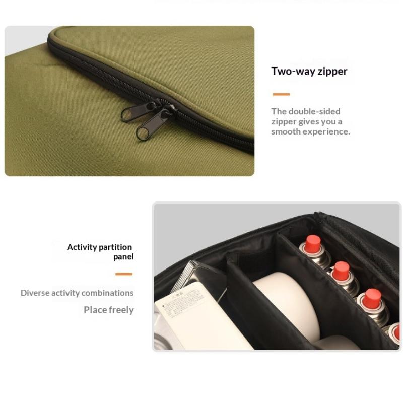 Outdoor Camping Picnic Tableware Storage Bag Oxford Cloth Camping Cookware Organizer Bag Kitchen Utensils Pots Storage Pouch