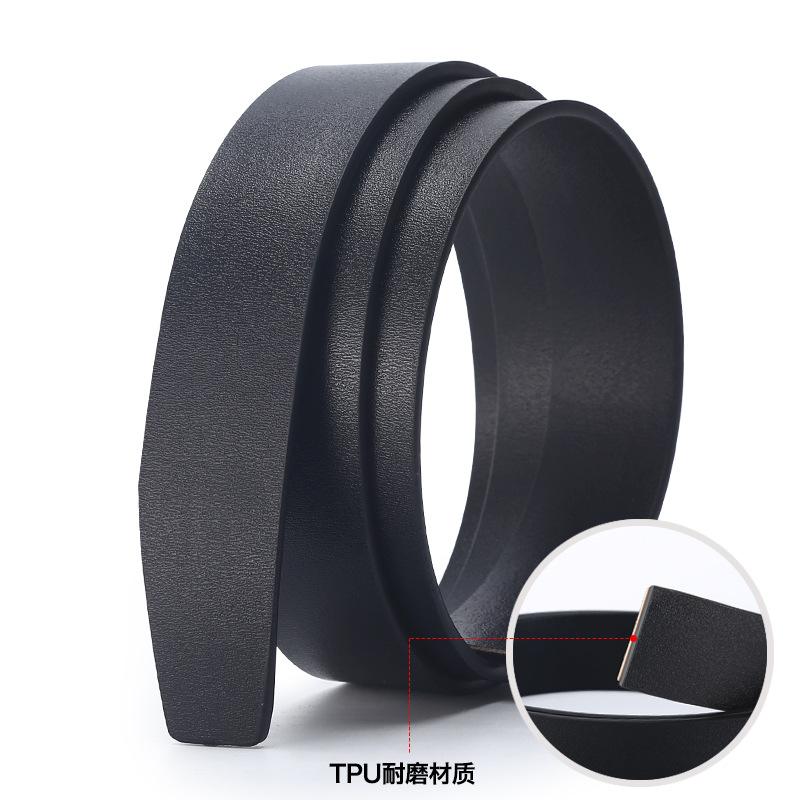 Do Not Take The Lead Belt Men'S Scratch-Resistant Automatic Buckle Medium Green Crocodile Pattern Cowhide Belt Body Damp Headless Belt