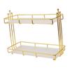 2 Tier Makeup Shelf Organizer Bathroom Countertop Organizer Vanity Tray Dresser Counter Cosmetics Skincare Perfume