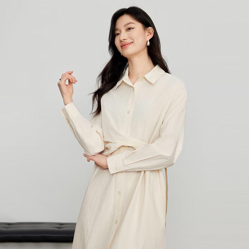Women's Elegant Long-Sleeve Shirt Dress