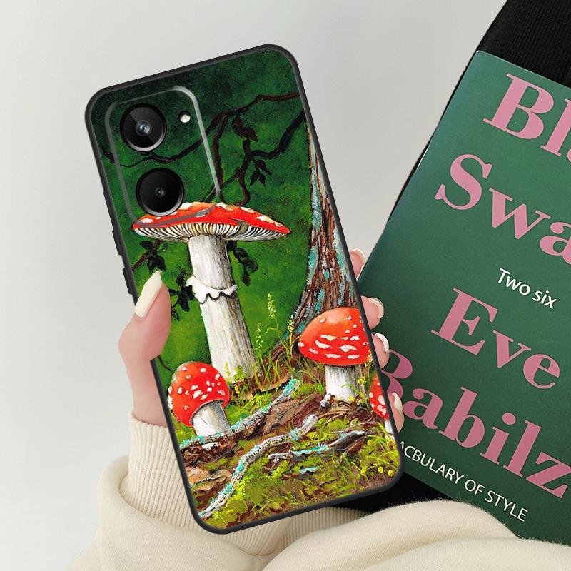 Mushroom Aesthetic For Realme 11 10 9 12 Pro Plus GT Neo 6 5 C21Y C25s C30 C31 C33 C35 C51 C53 C55 C67 Case