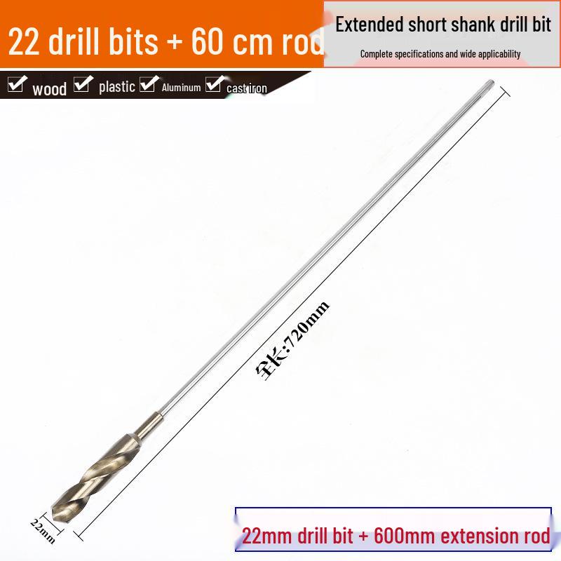 1-Meter Extra Long Twist Drill Bit with Small Shank for Deep Hole Woodworking and Tree Drilling
