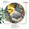 Bird Round Aluminum Sign UV Resistant Scratchproof Wall Art Home Office Decor
