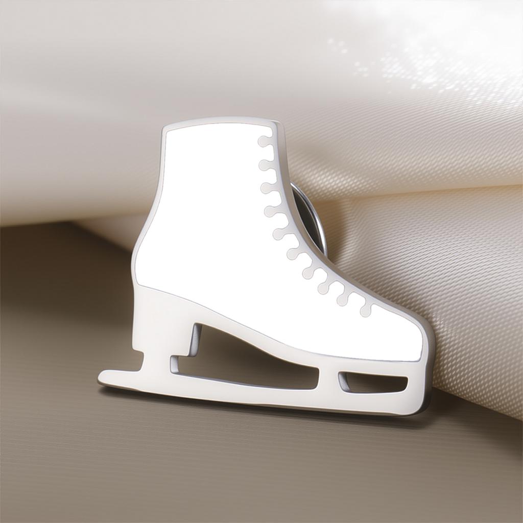  Enamel Roller Skates Brooches Stainless Steel Drop Oil Ice Shoe Lapel Pins Skating Enthusiasts Jewelry Gift Wholesale