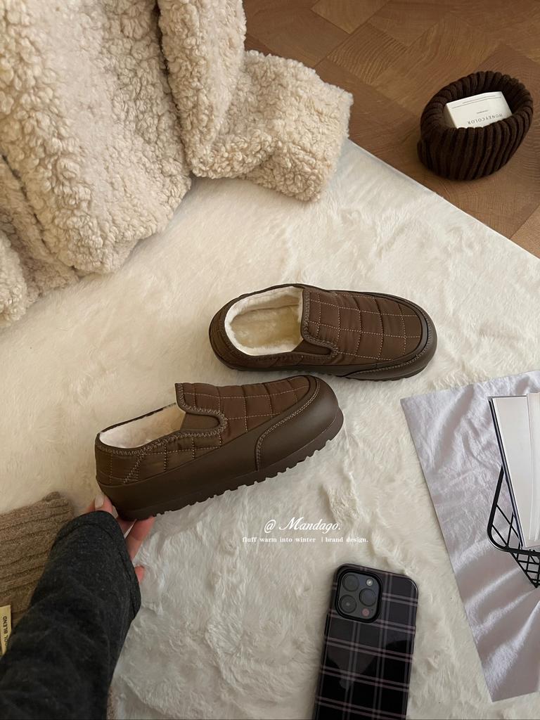 New winter fashion round head thick-soled velvet foot cover women's casual single shoes versatile outer wear snow women's shoes