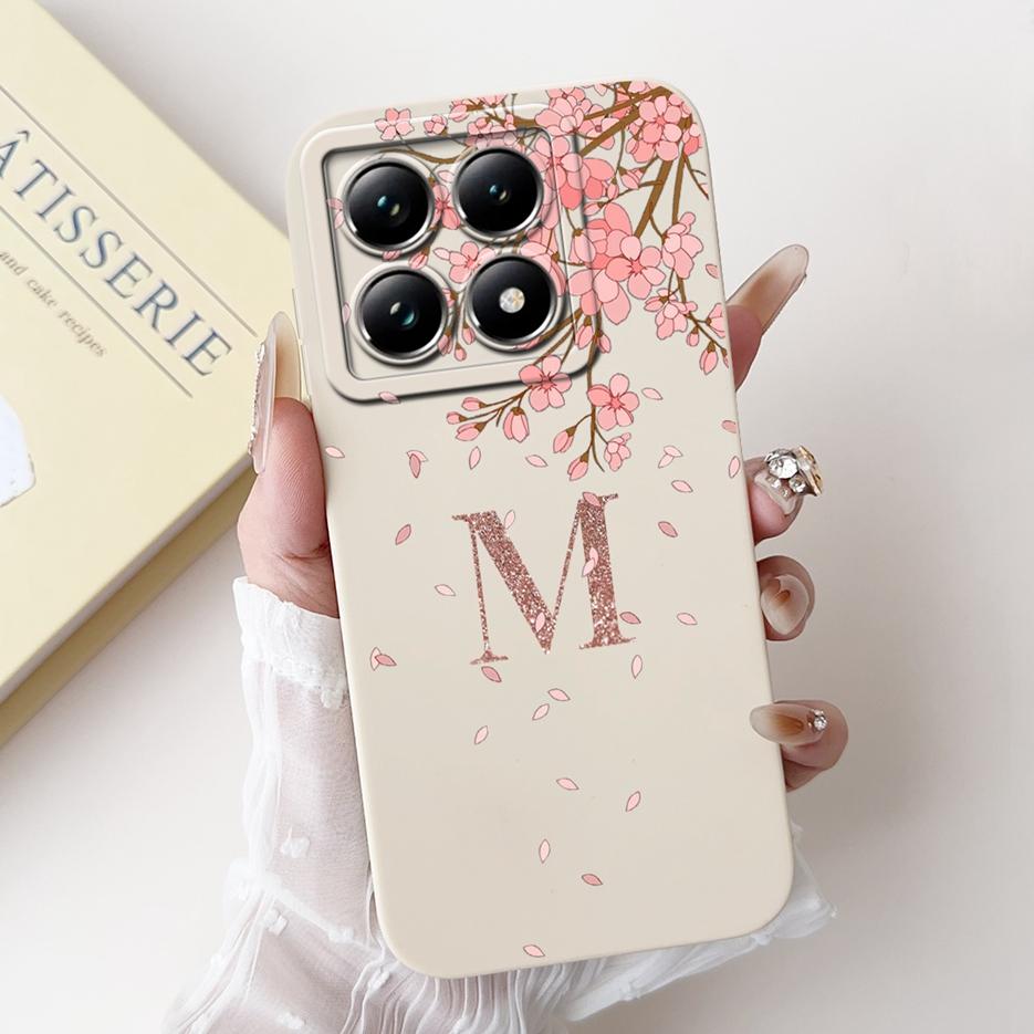 For Xiaomi Mi 14T Pro Cute Crown Letters Cover Soft Silicone Shockproof Phone Case For Xiaomi 14T Pro Mi14T 5G Shell 6.67'' Bags