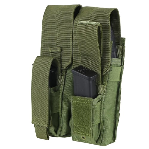 CONDOR MA71 Pistol & AK Mag Pouch, Double Kangaroo, Olive Drab