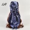 Large Decorative Neck Scarf Women Satin Square Scarf 35"x35" Musical Note Printed Gift for Music Lovers Silky Neckerchief Shawl Wrap Multifunctional