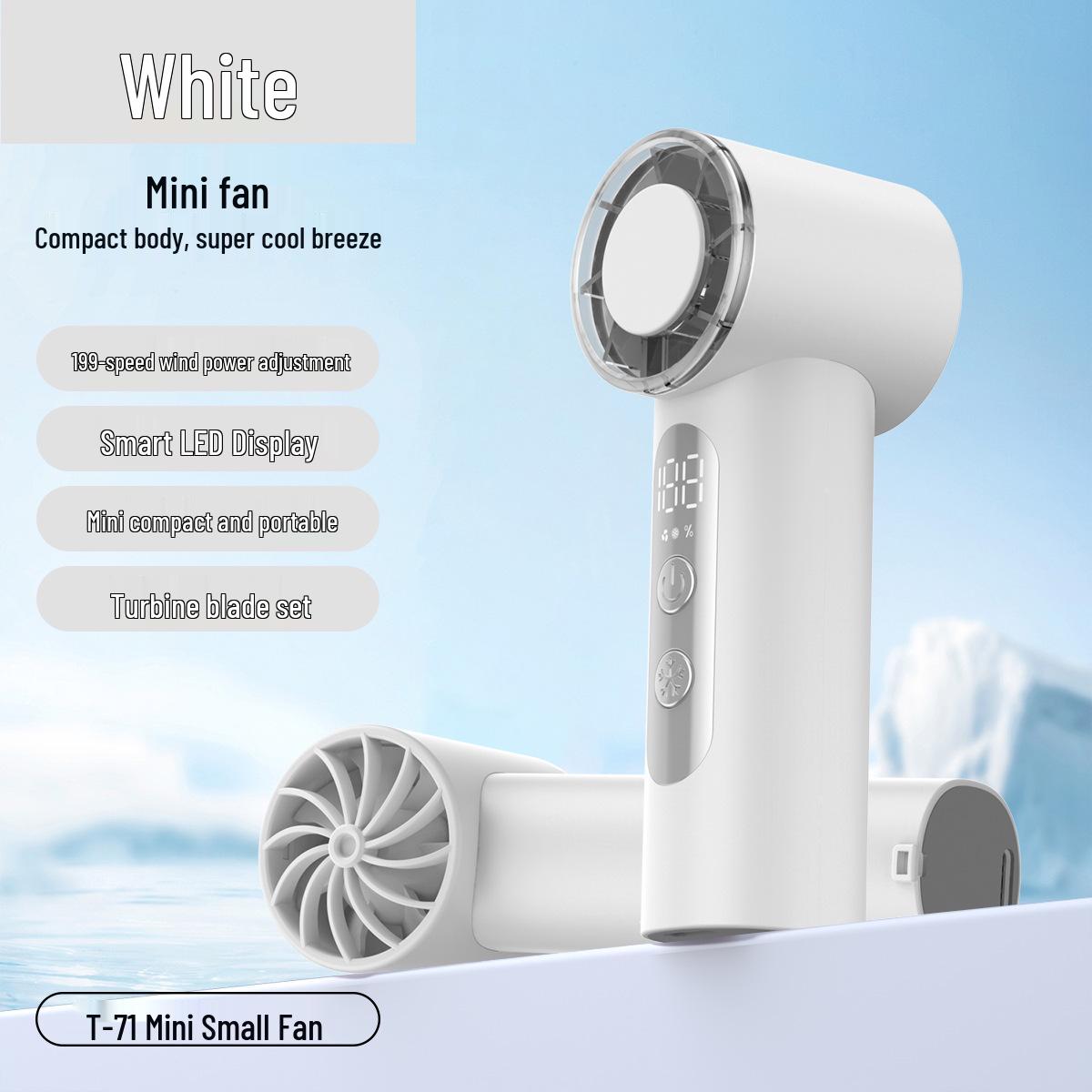 2026 Rechargeable USB Mini Handheld Fan with Digital Display – Powerful, Portable, and Compact for Outdoor Use